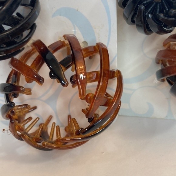 Scunci Expandable Adjustable Ponytailer Bun Clip Brown Black - Picture 4 of 9